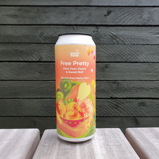 Free Pretty - Kiwi, Pear, Peach & Sweet Roll (Alkoholfri Pastry Sour)